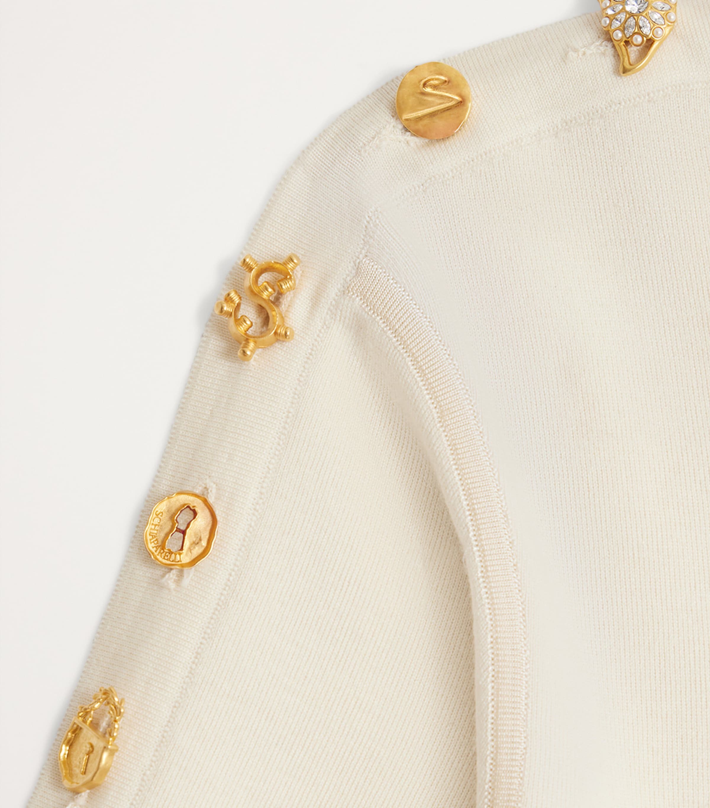 Wool-Blend Bijoux T-Shirt 107WHITE Image 3