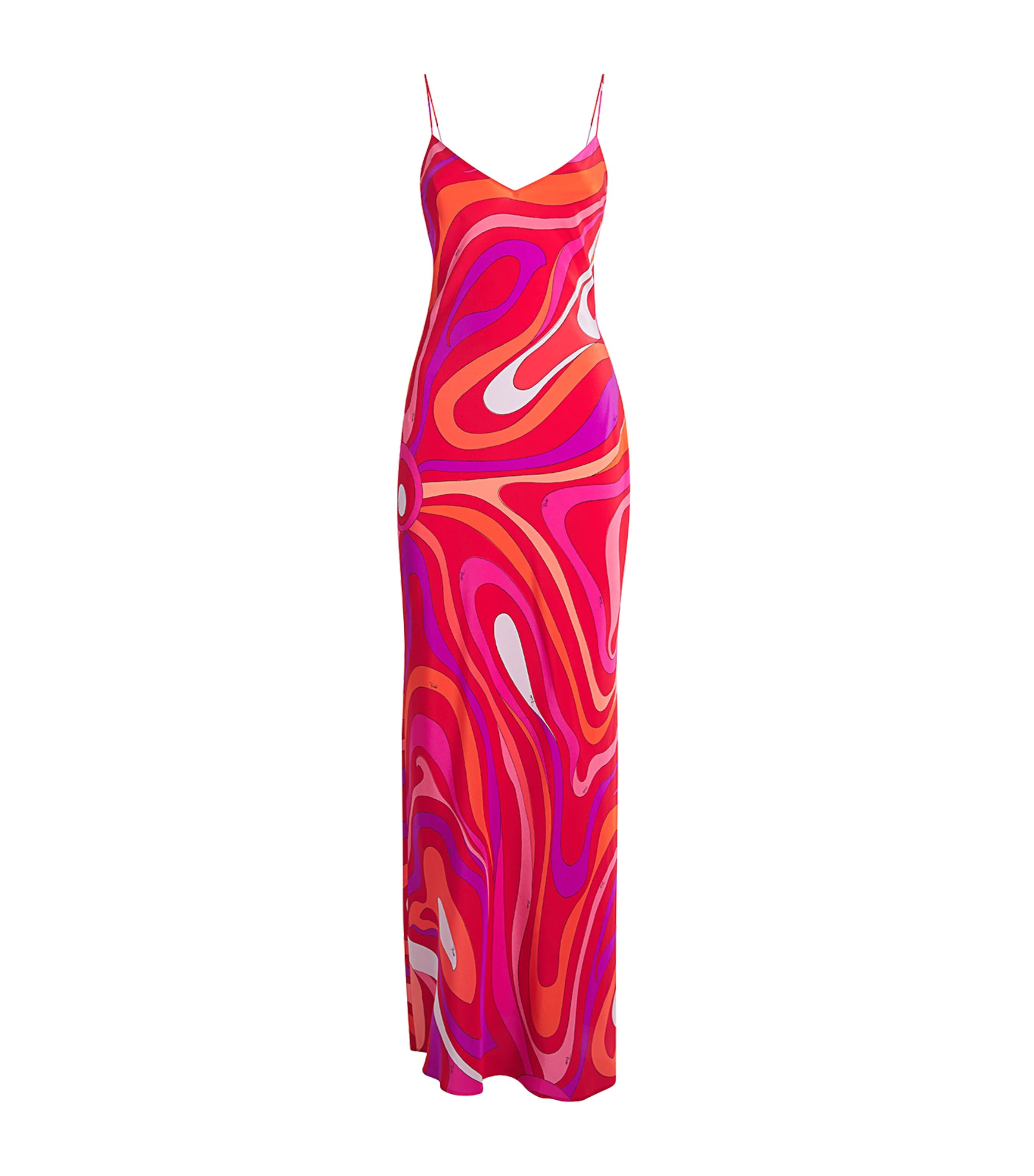 Pucci Silk Marmo Print Maxi Dress