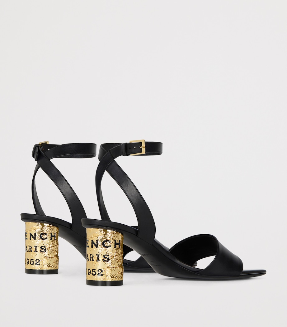 Givenchy Leather Tape Heeled Sandals 65 Black Image 4