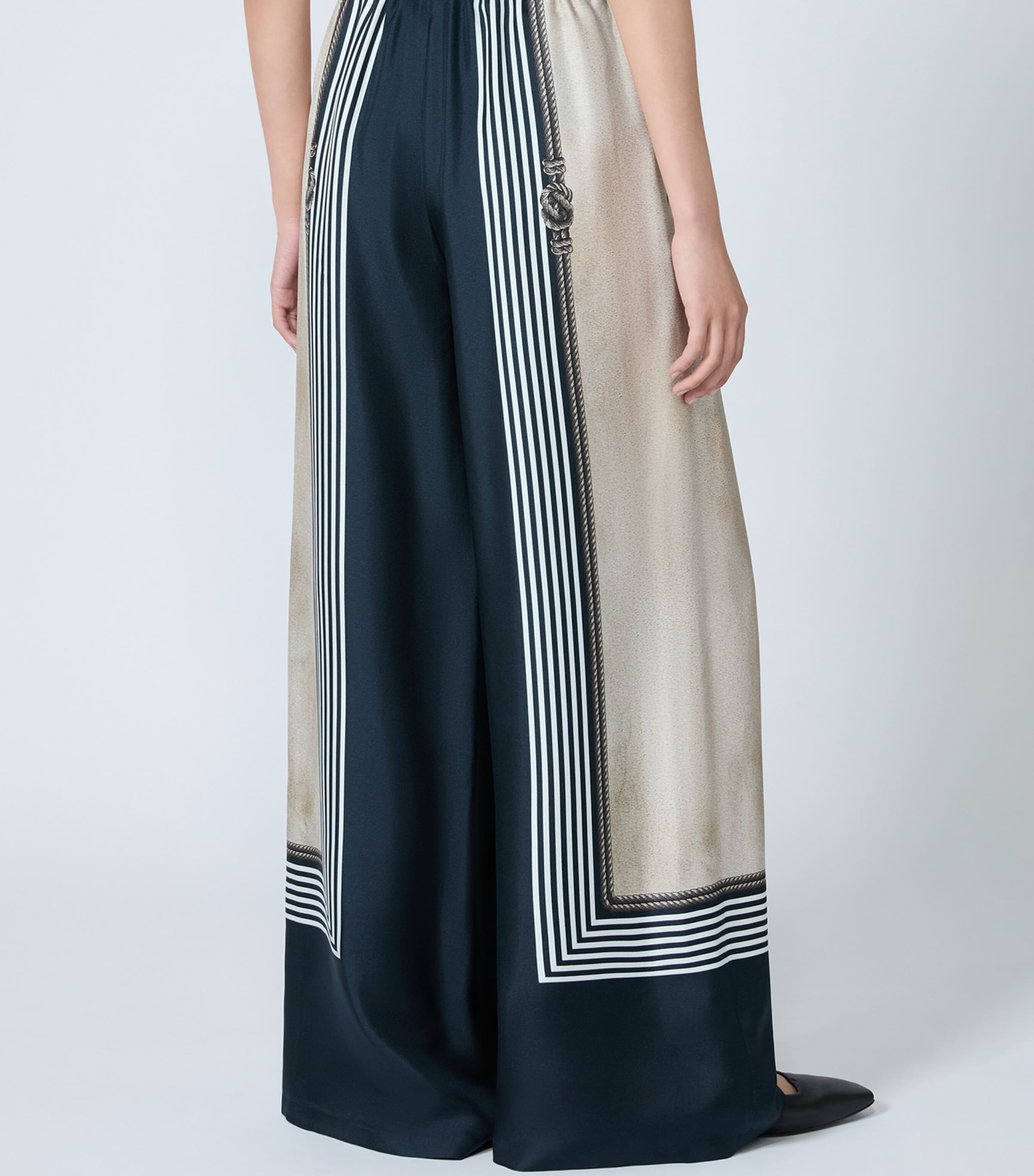 Max Mara Womens Silk Wide-Leg Trousers Ultramarine Image 4
