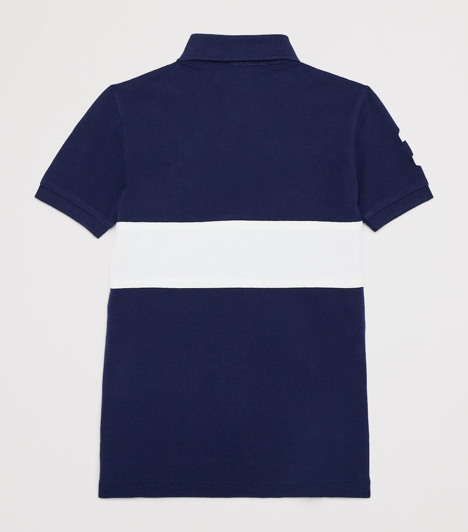 Cotton 20th Anniversary Polo Shirt (2-7 Years) NAVY/WHT P Image 2