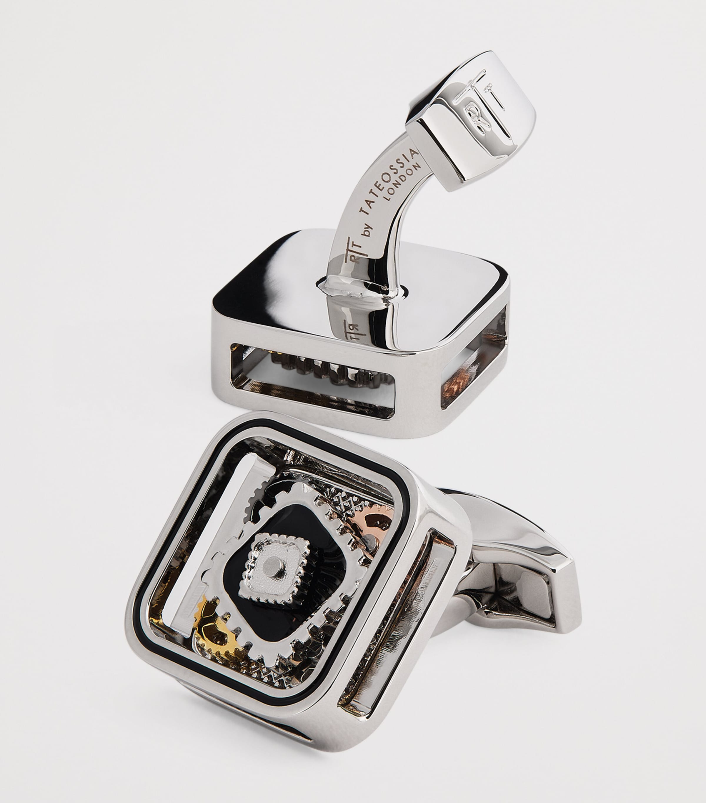 Metal Quadrato Gear Cufflinks SILVER Image 6