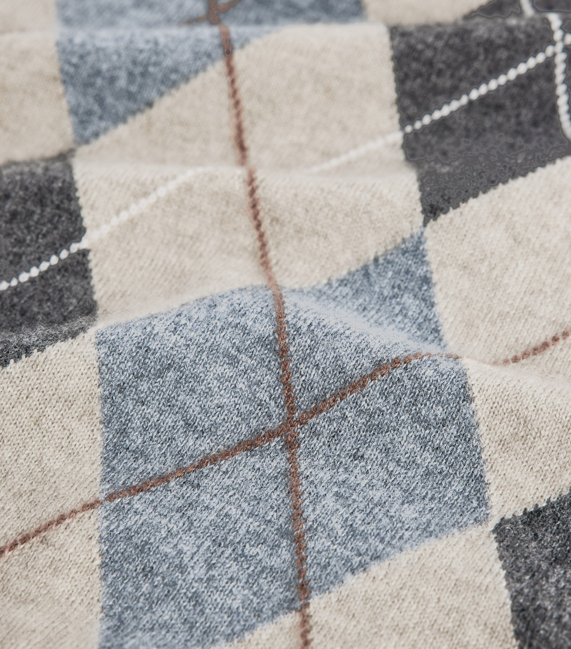 Dunhill Mens Cashmere Argyle Sweater Vest Natural Image 6