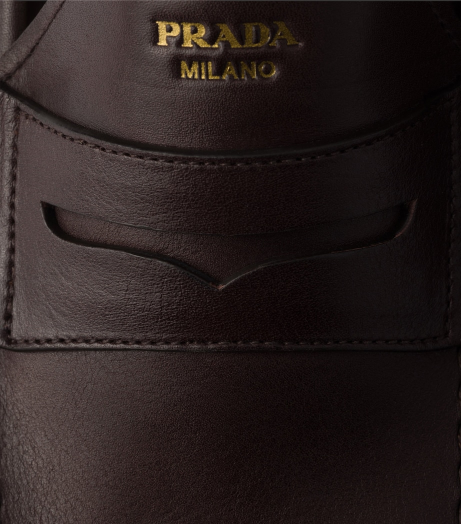Prada Mens Leather Loafers Image 5