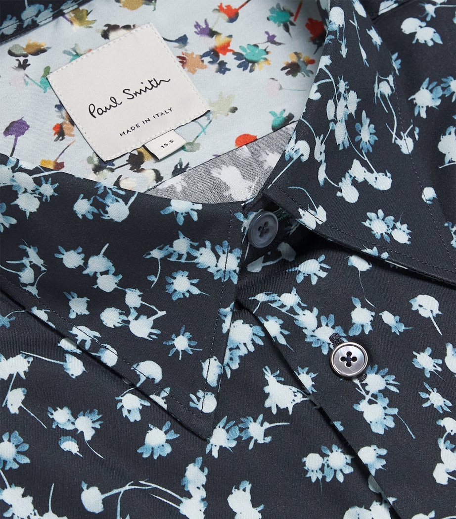 Cotton-Blend Printed Shirt 47_NAVY Image 5