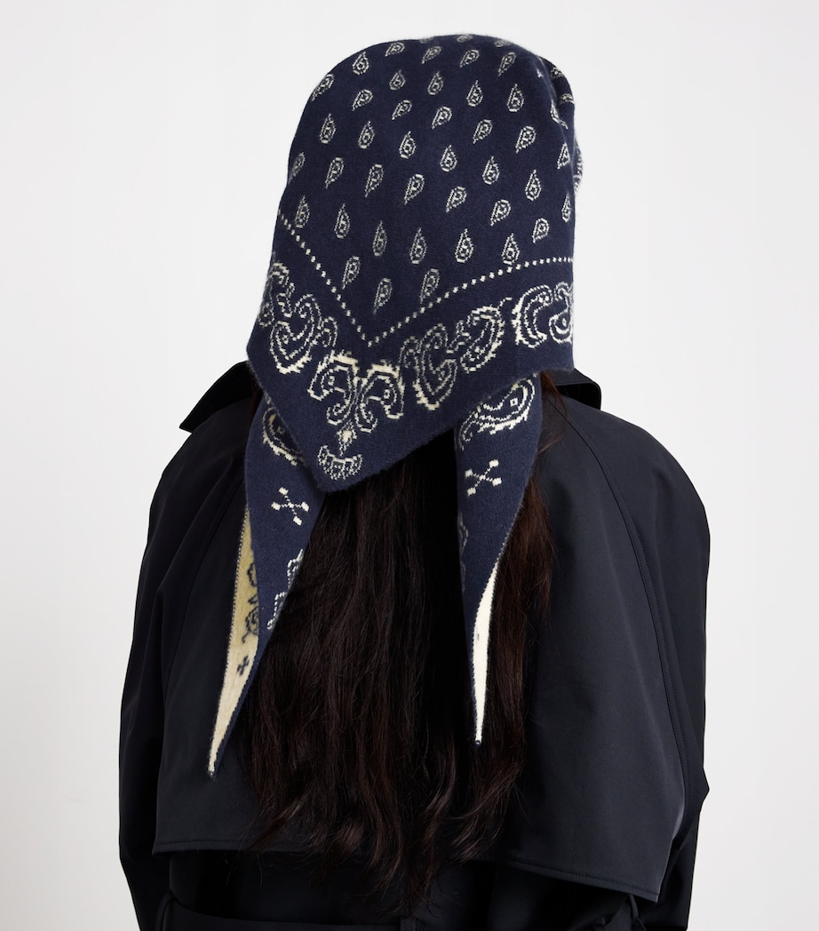 Guest In Residence Cashmere The Wild Rag Scarf Midnight/butter Image 3