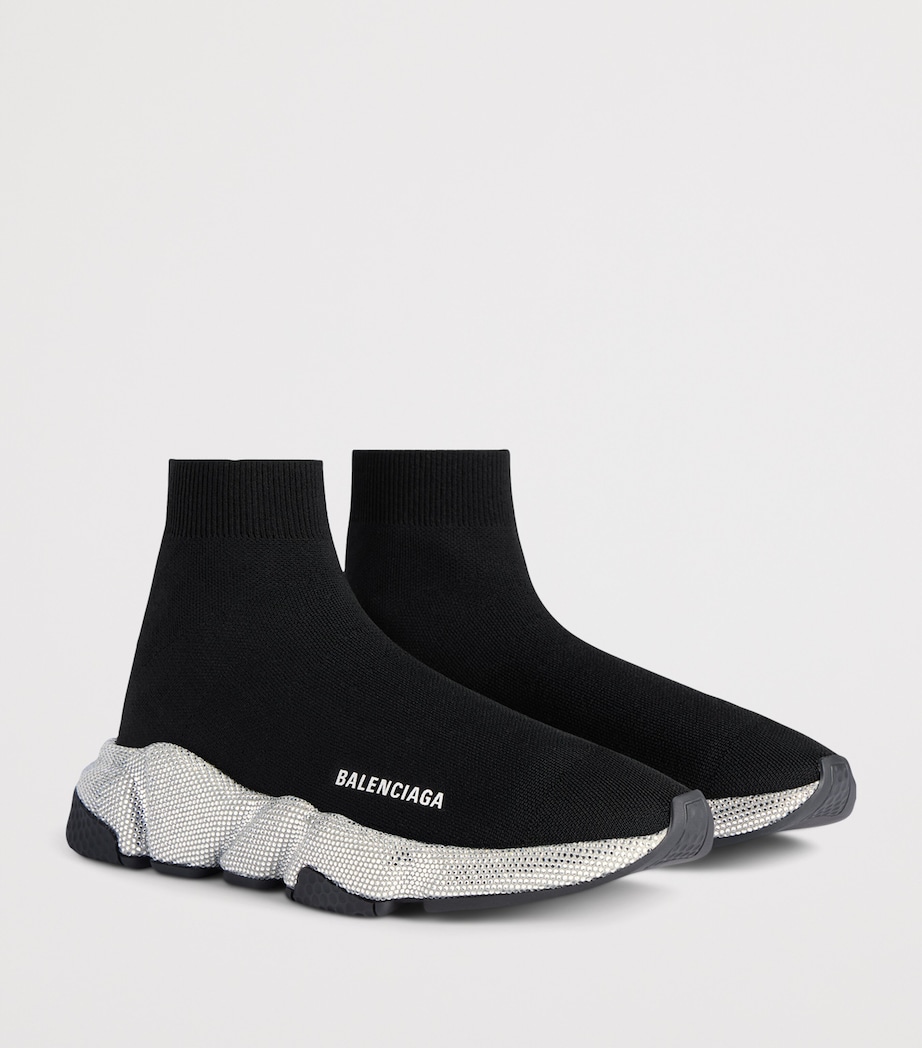 Balenciaga Rhinestone-Embellished Speed High-Top Sneakers Image 2