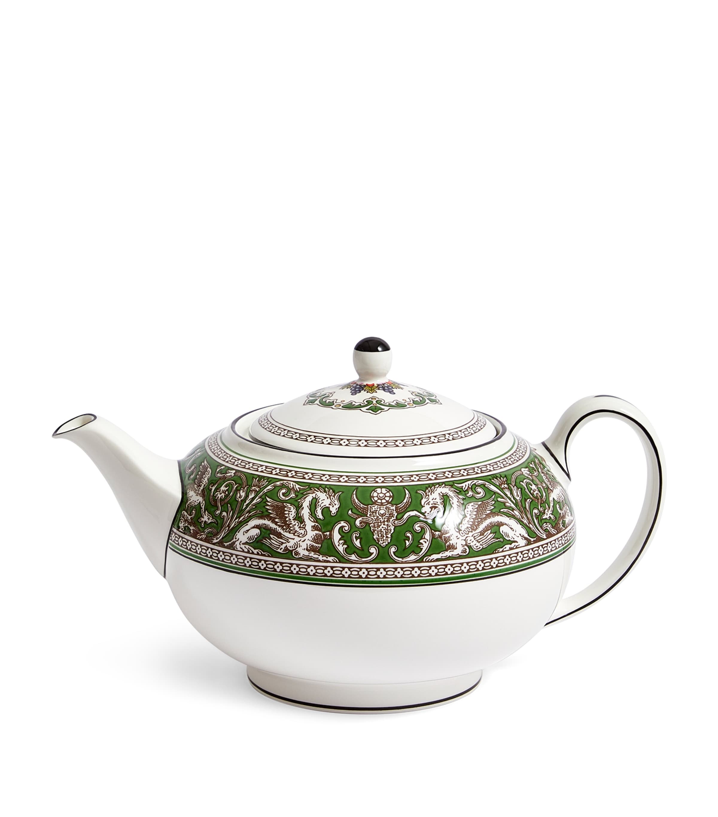 Shop Wedgwood Florentine Verde Teapot In Orange