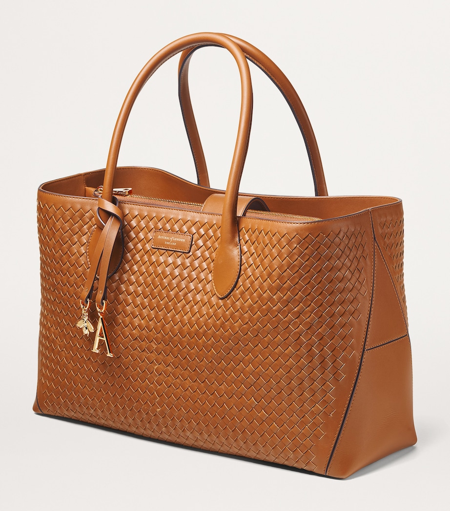 Leather London Tote Bag TAN Image 3