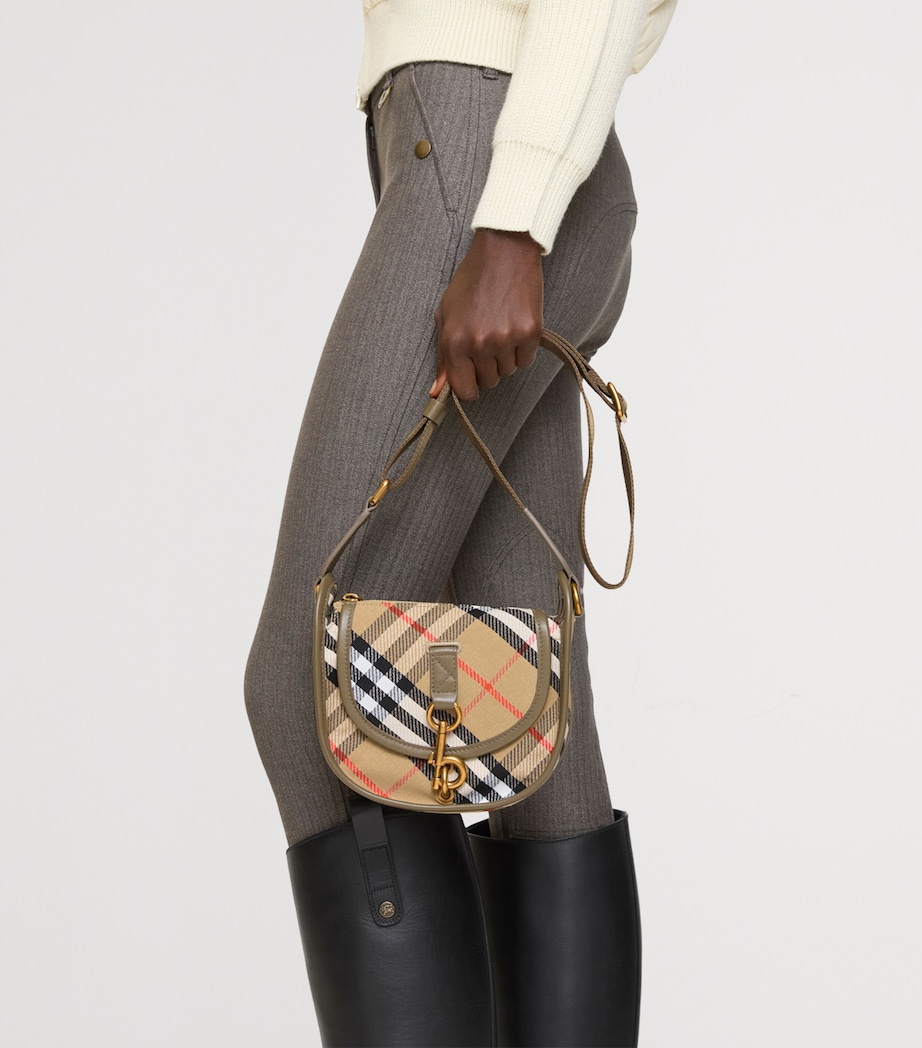 Mini Check B Clip Messenger Bag SAND Image 2