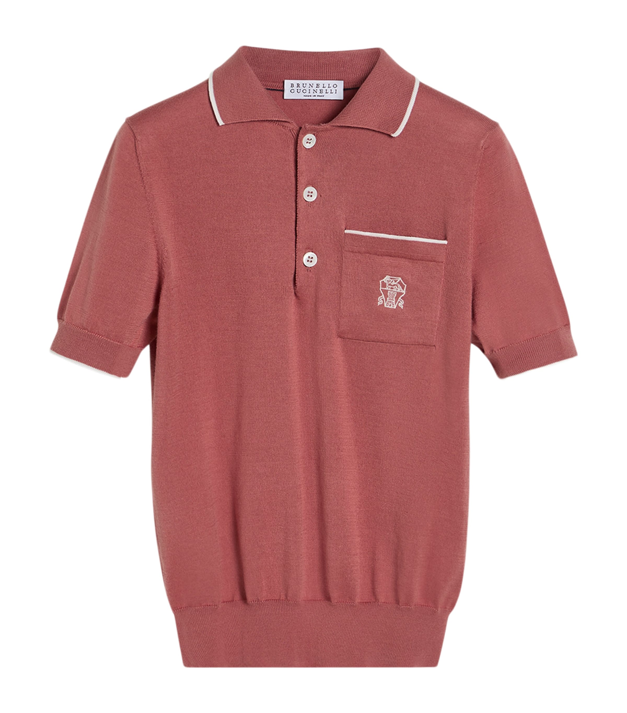 Brunello Cucinelli Kids Cotton Logo Polo Shirt (4-6 Years) Image 1