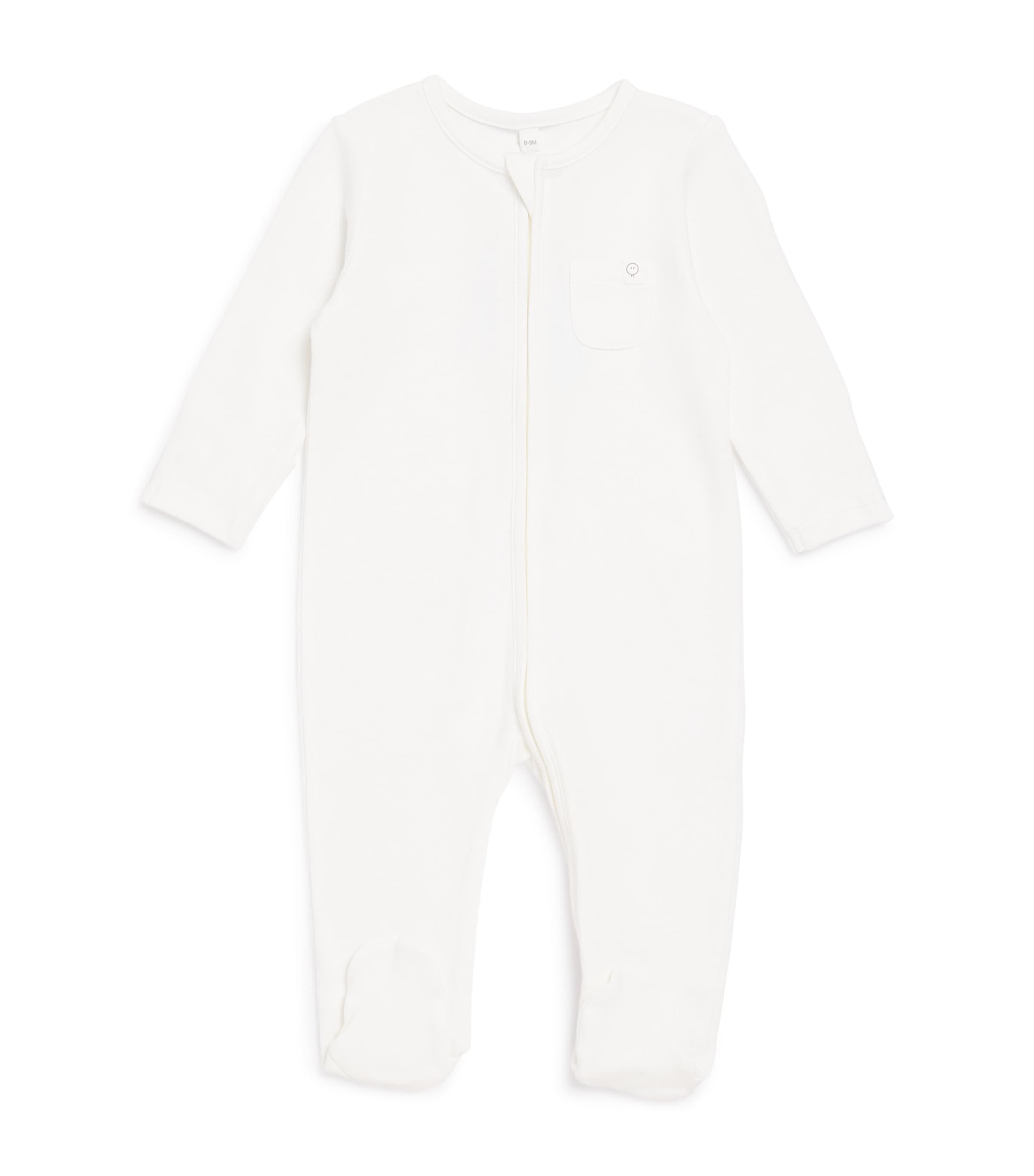 Mori Zipped All-in-one Sleepsuit In White