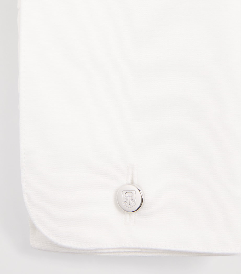 Corneliani Mens Cotton Evening Shirt White Image 6