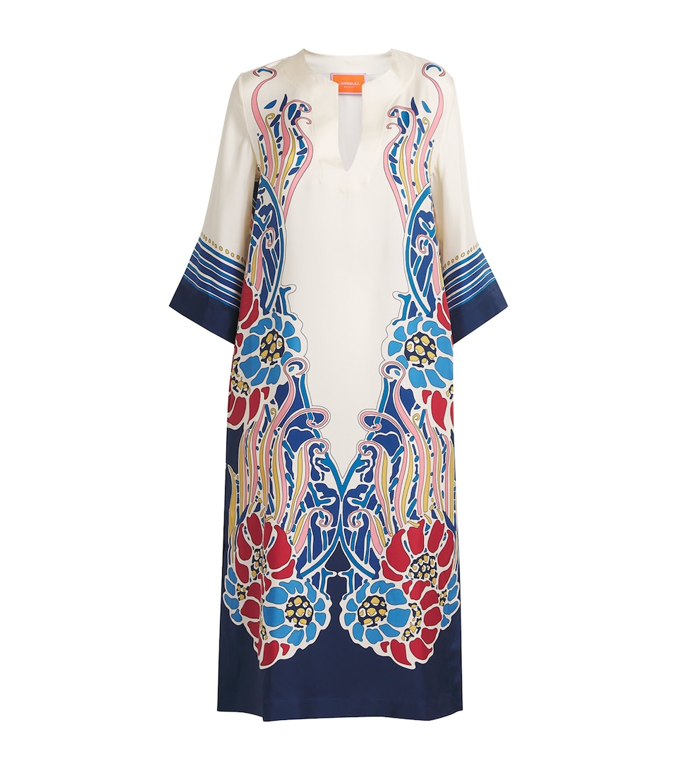 La Doublej Silk Lemuria Print Kaftan Placee