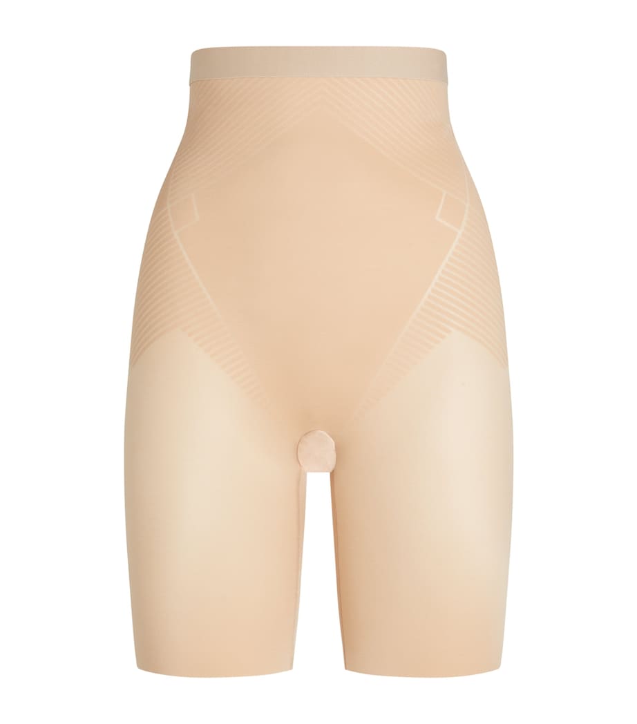 SPANXshape Invisible High-Waist Mid-Thigh Shorts - Medium Control CHAMPAGNE BEIGE Image 1