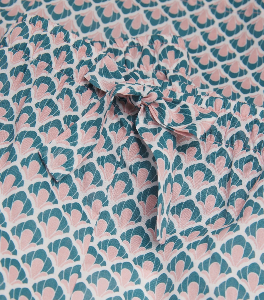 Cotton Wide-Leg Pyjama Bottoms GREEN Image 5