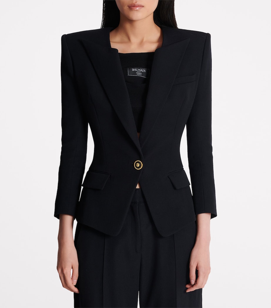 Virgin Wool Blazer 0PA NOIR Image 2