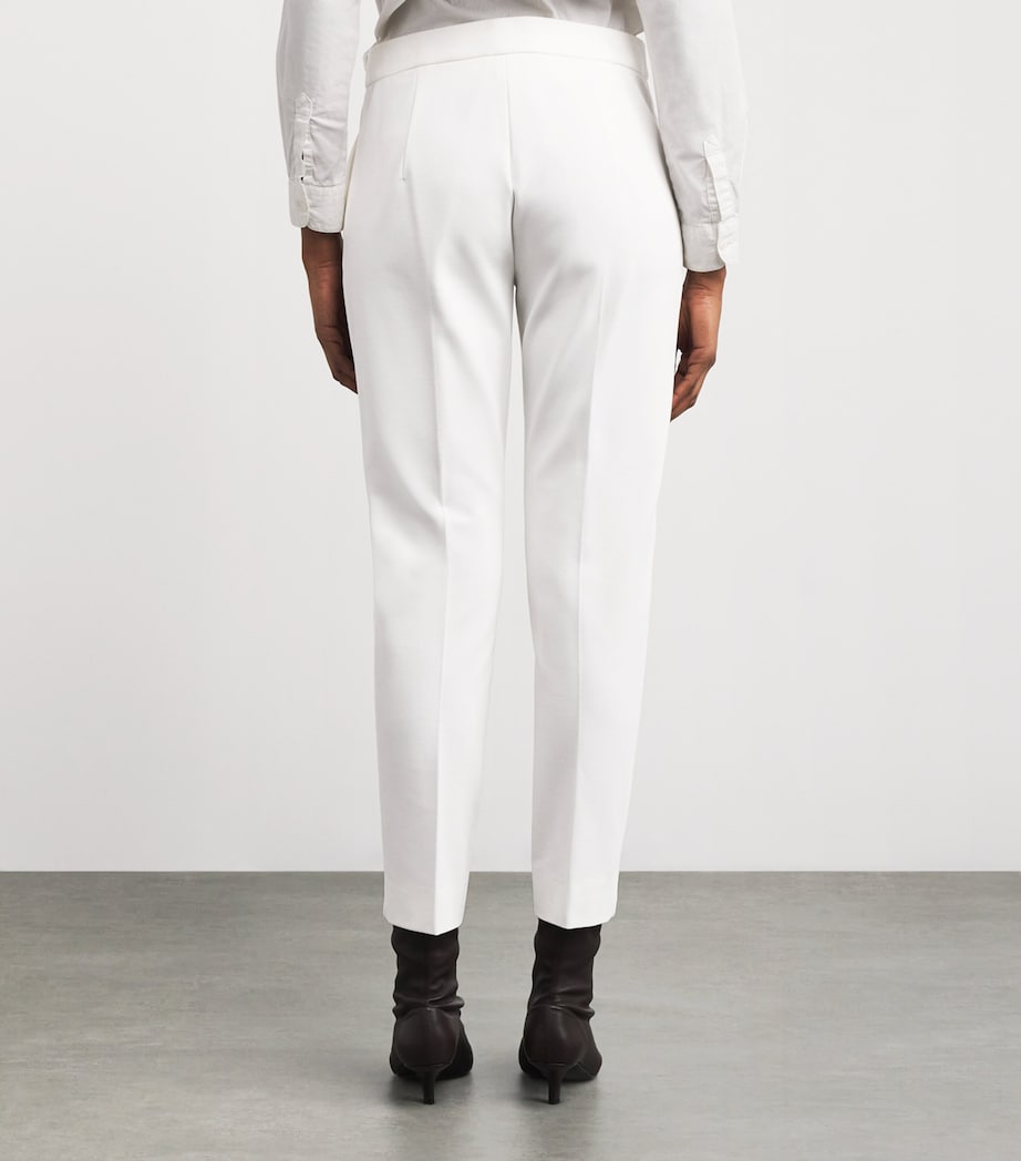 Cropped Slim Trousers WHITE Image 4