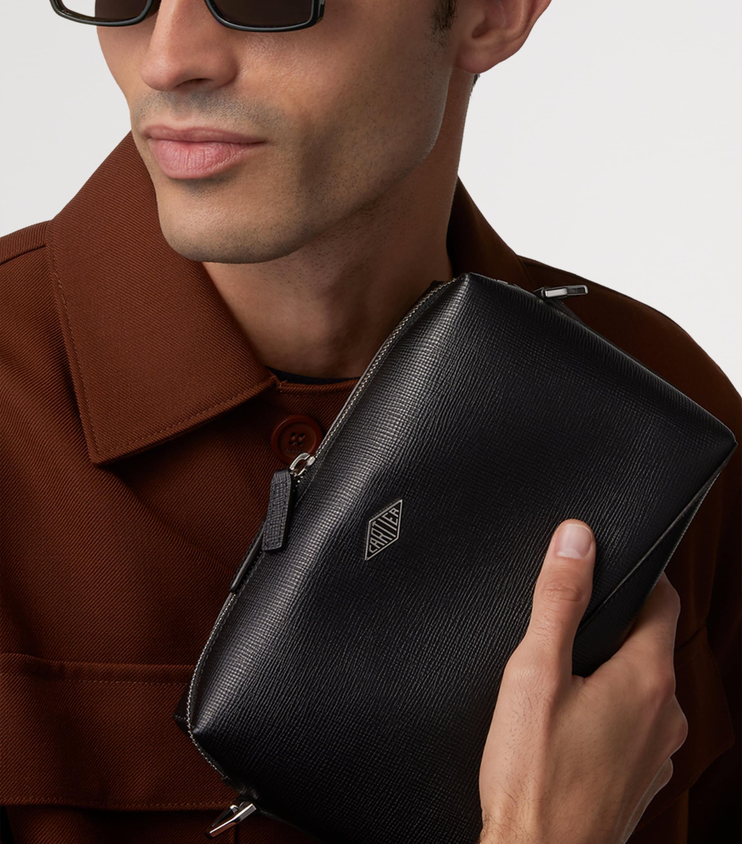 Cartier Leather Losange Cross-Body Bag Black Image 2