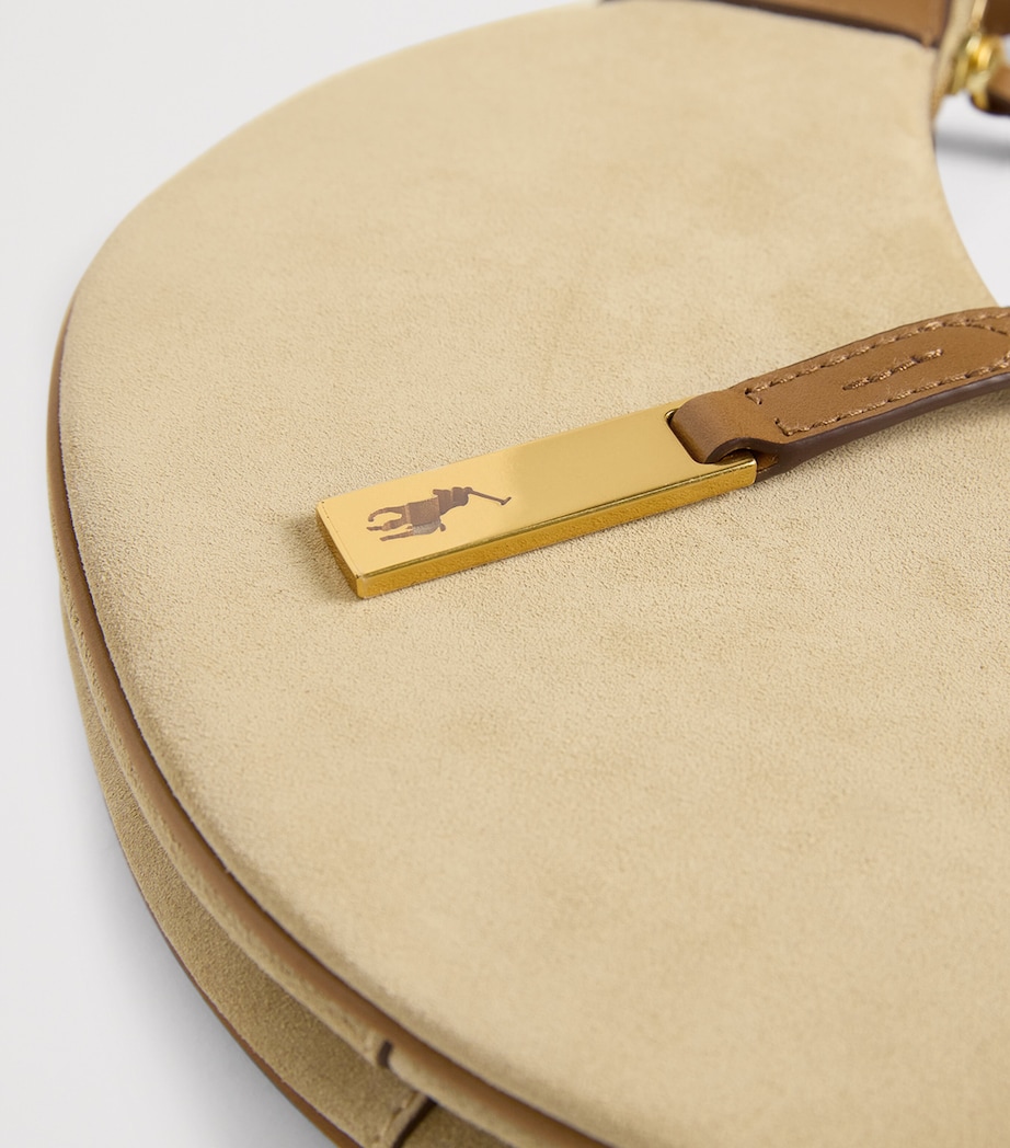 Mini Suede ID Shoulder Bag CASHEW /TAN Image 4