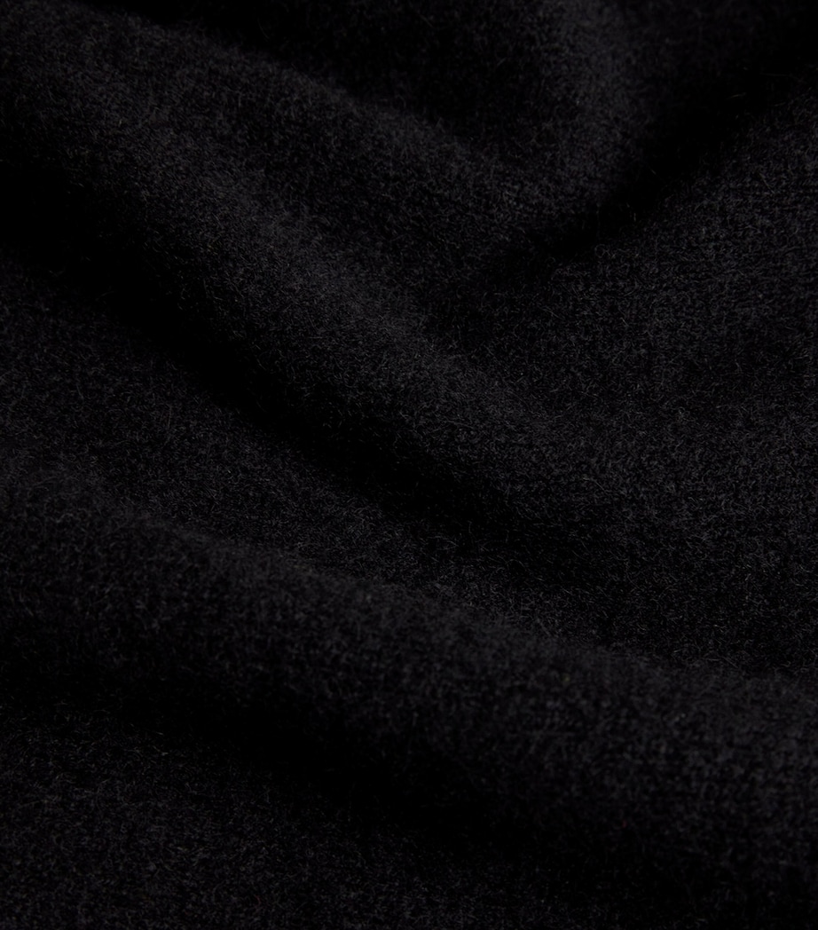 Brushed Cashmere-Blend Sweater Vest BLACK Image 5