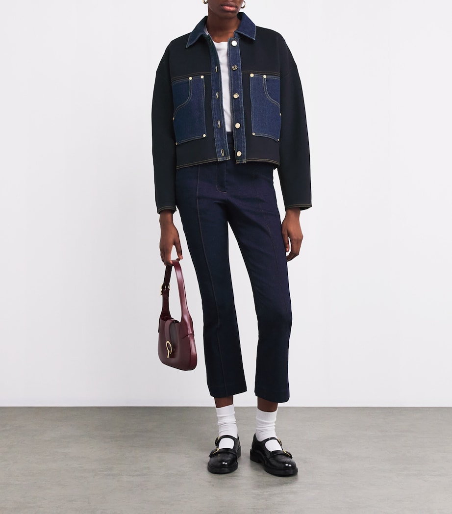 Contrast Cardigan NAVY BLUE Image 2