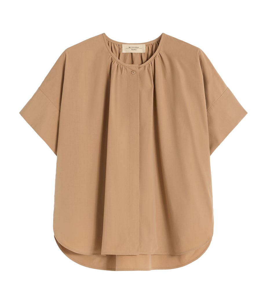 Weekend Max Mara Womens Cotton Poplin Blouse Tobacco Image 1