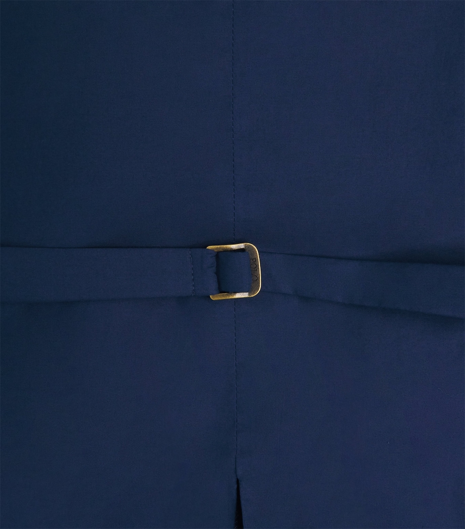 Polo Ralph Lauren Womens Linen-Cotton Waistcoat Blue Melange Image 6