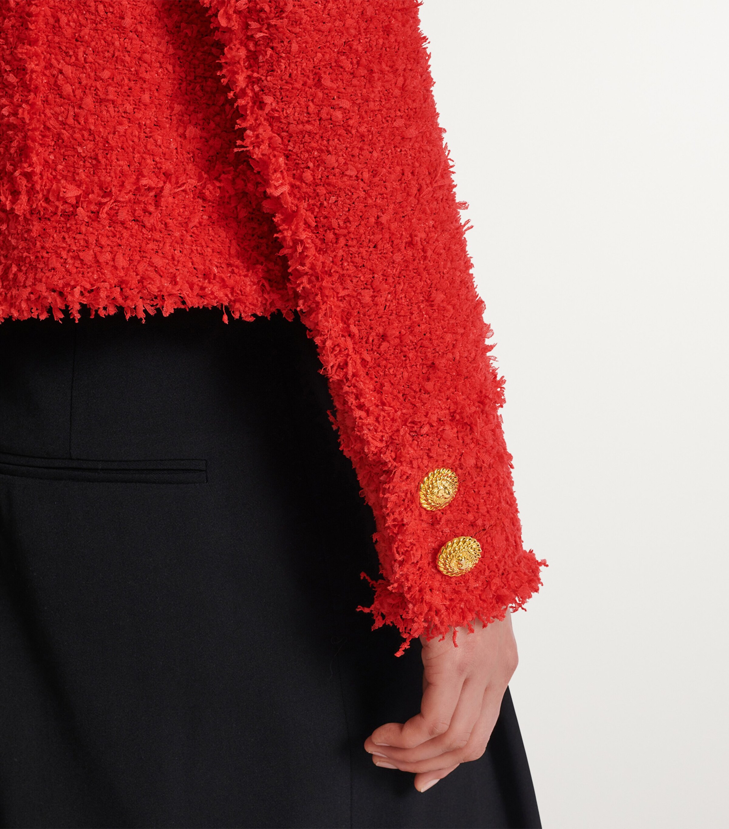 Tweed Cropped Jacket ROUGE Image 8