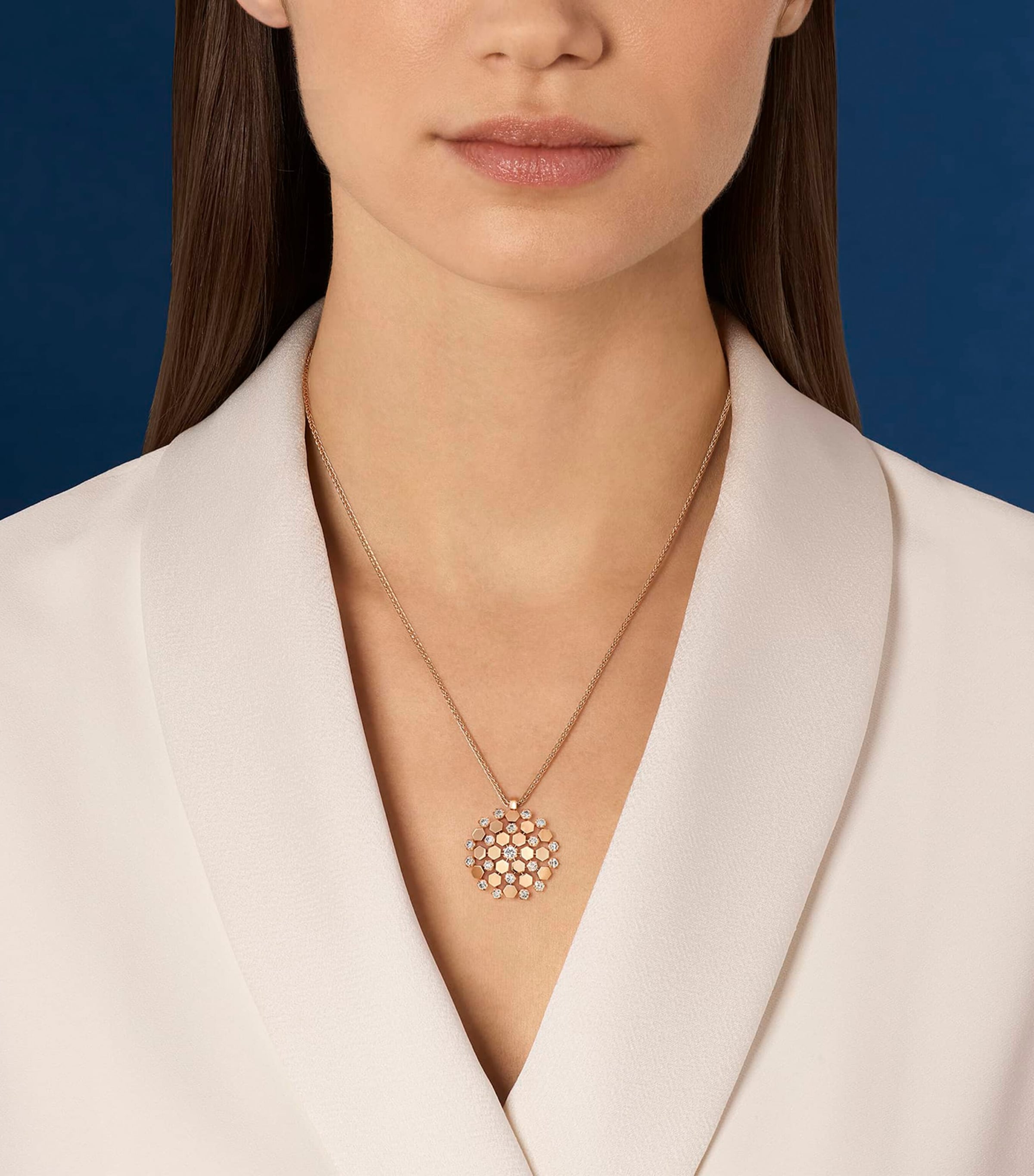 Chaumet Rose Gold and Diamond Bee de Chaumet Pendant Necklace Pink Gold Image 2