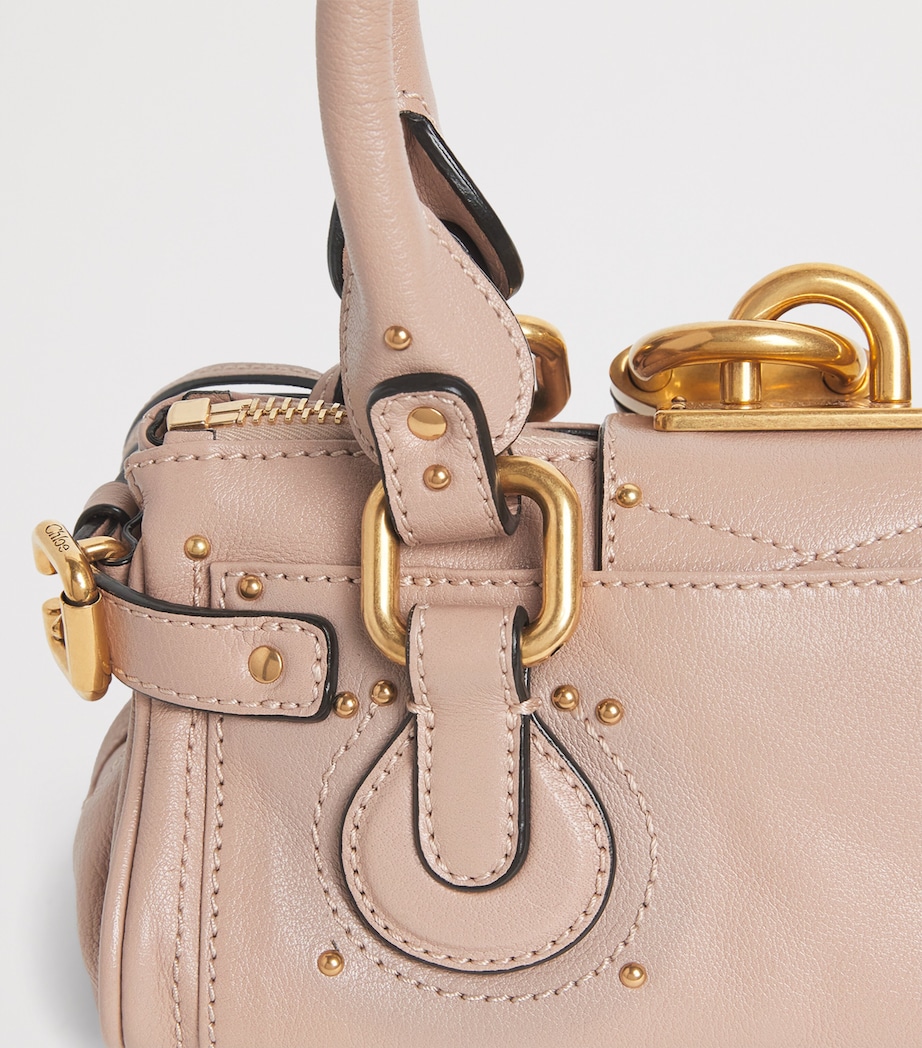 Chloé Small Leather Paddington Top-Handle Bag Earthy Pink Image 3