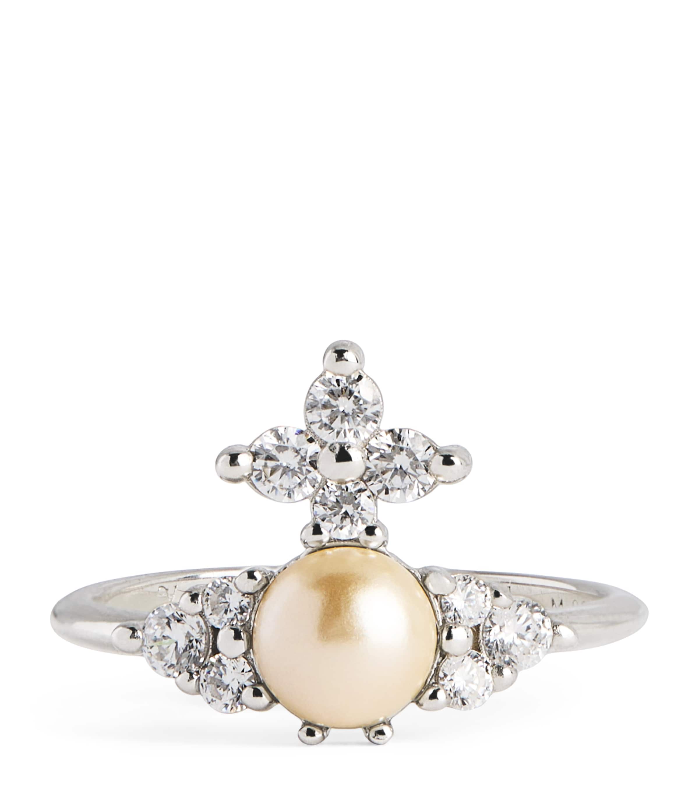 Vivienne Westwood Sterling Silver Feodora Ring In Silver