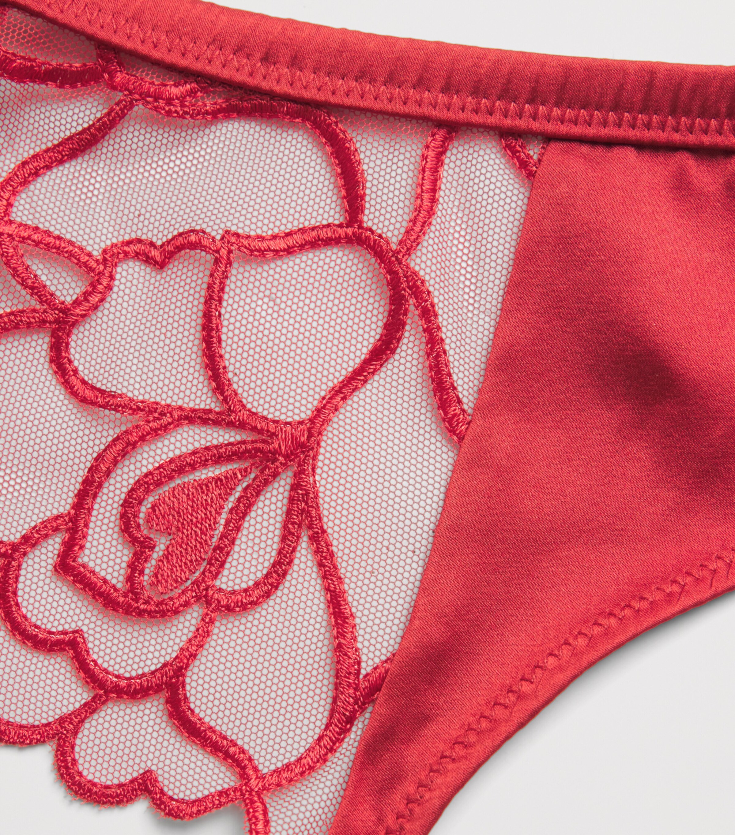Kiki de Montparnasse Womens Petite Chou Garter Belt Red Image 4