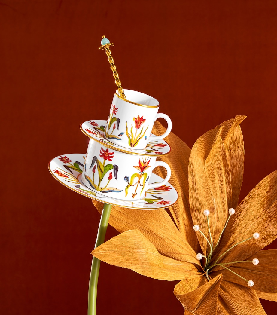 L'Objet Porcelain Grand Tour Espresso Cup and Saucer Image 4