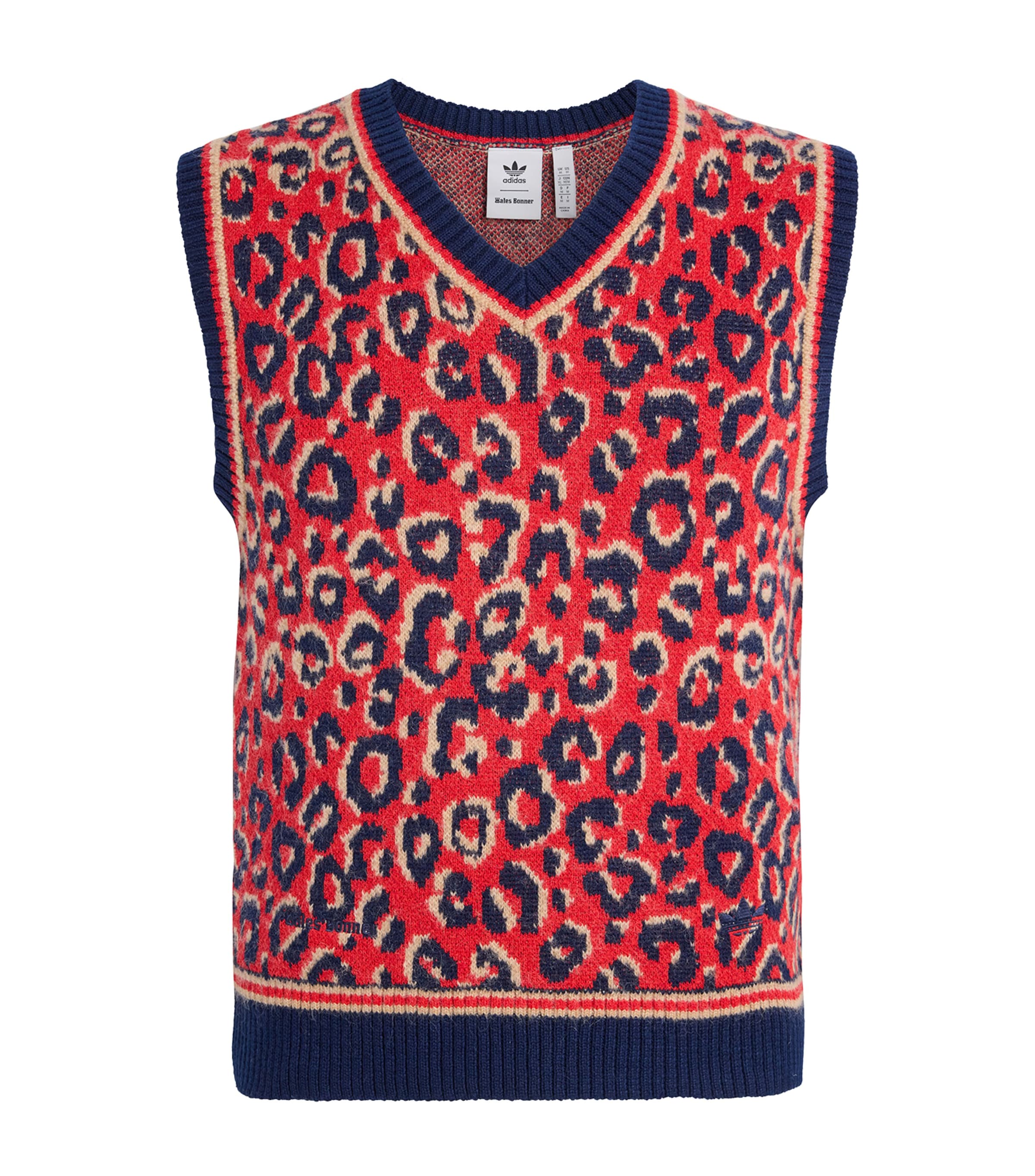 x Wales Bonner Leopard Sweater Vest BLUE Image 1