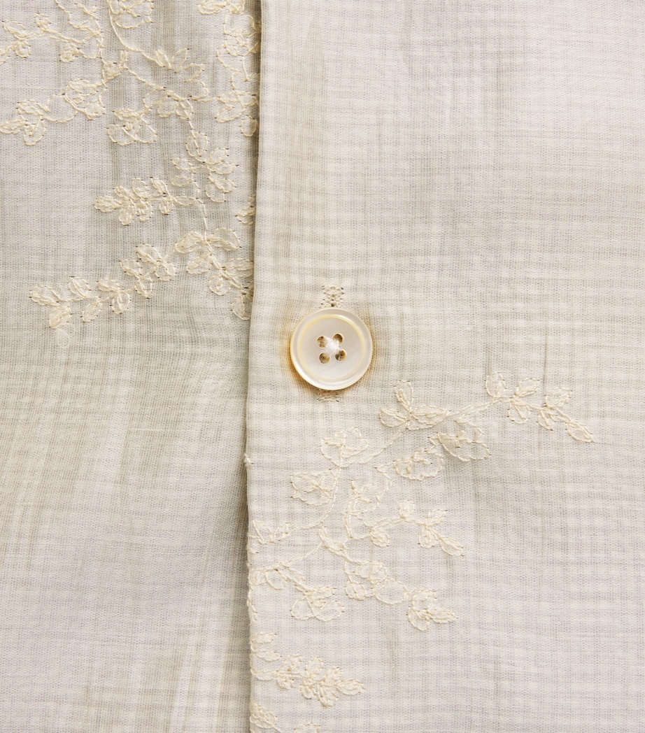 Our Legacy Mens Embroidered Floral Beyond Shirt Champagne Bloom Image 6
