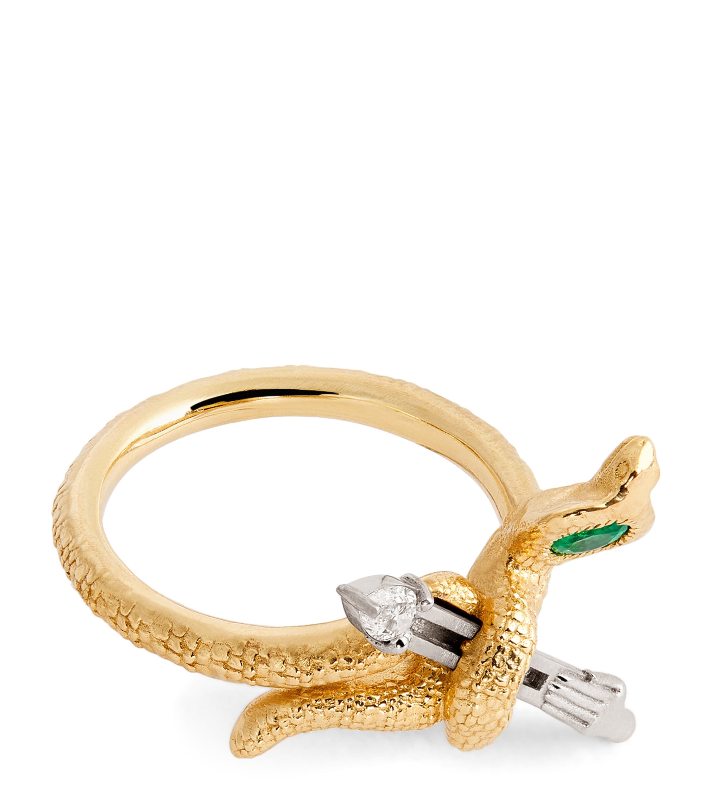 Katarina Tarazi Mixed Gold, Diamond And Emerald Râ Sagittarius Ring