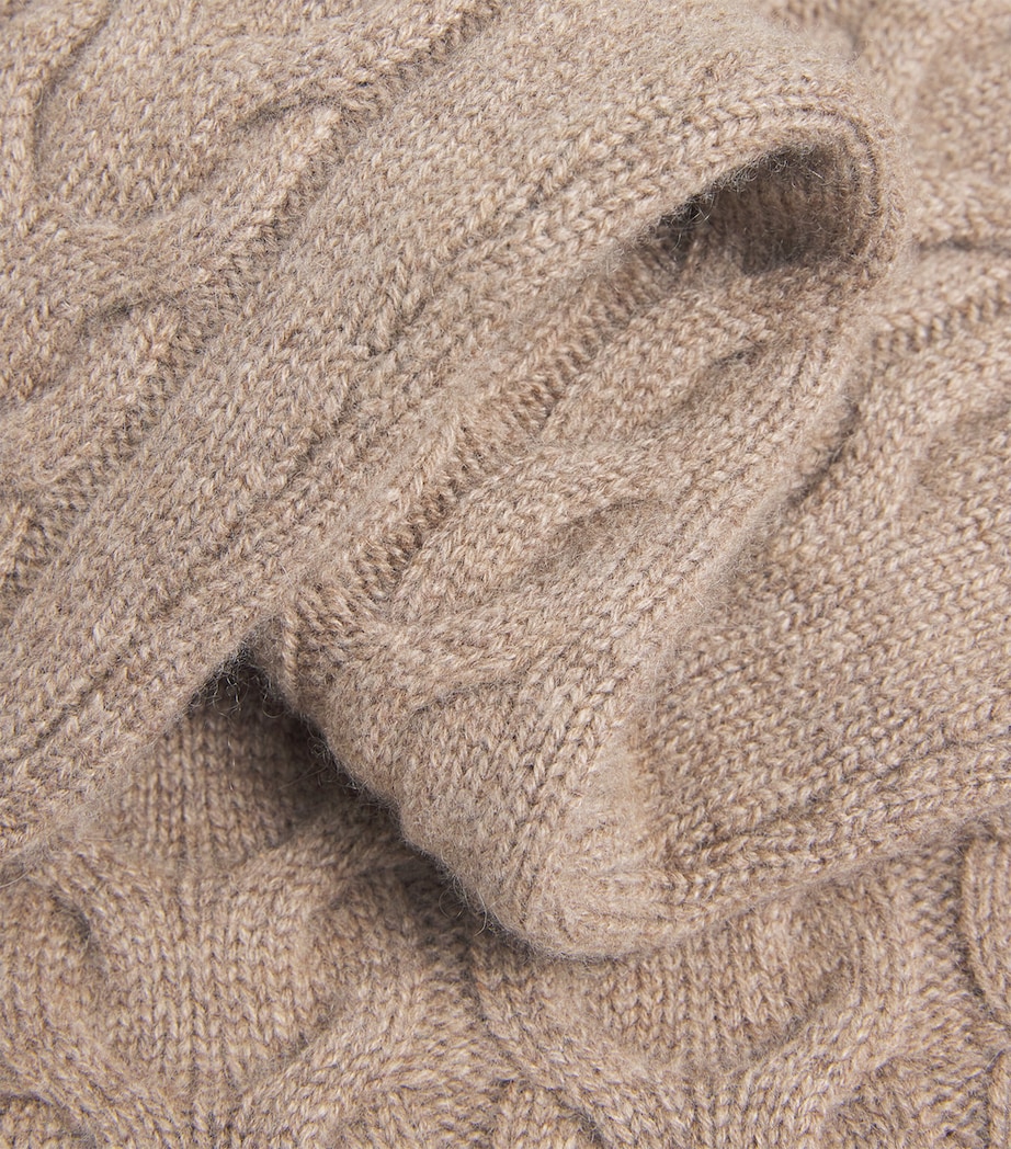Cashmere Cable-Knit Sweater CAMEL Image 5