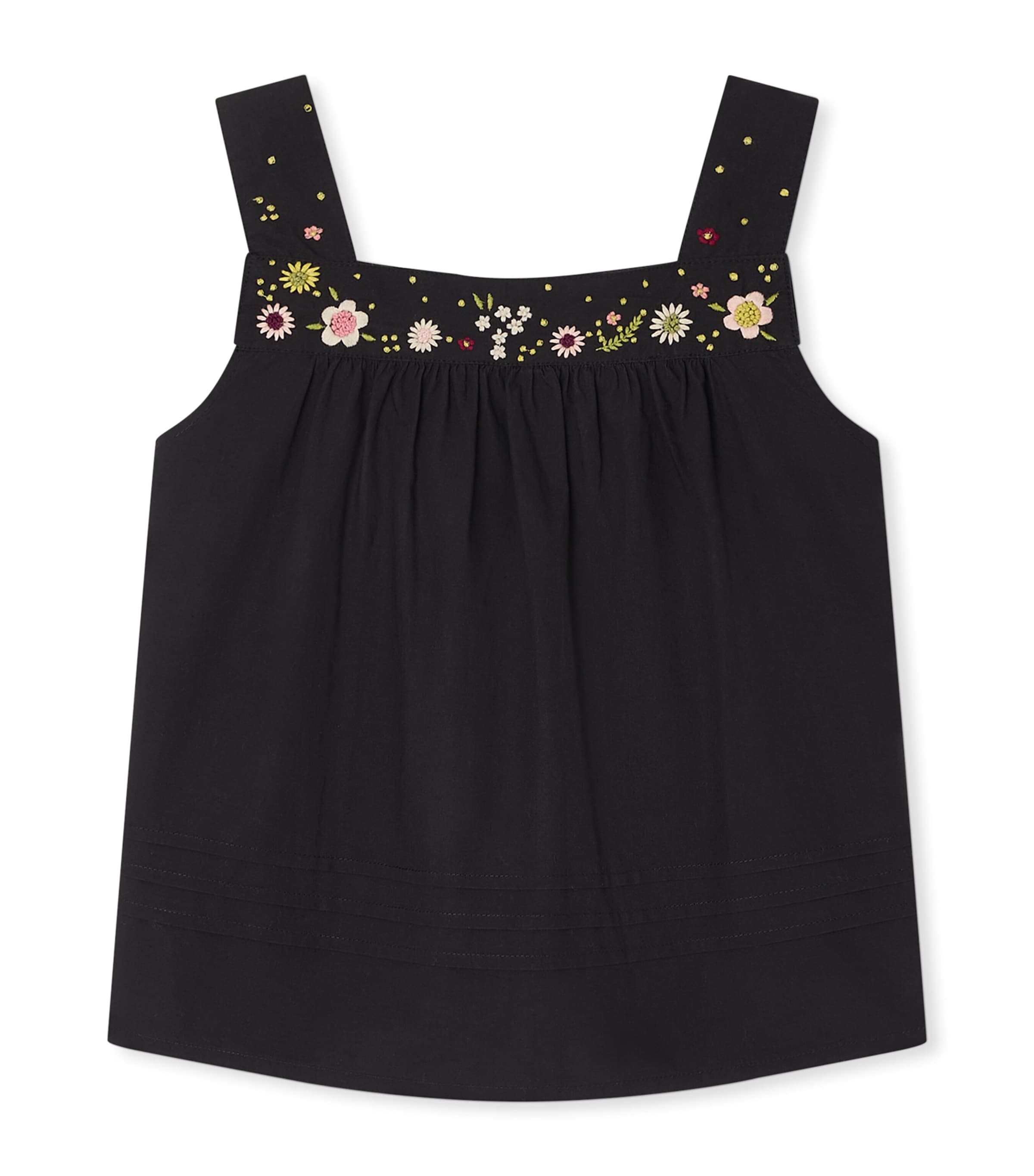 Bonpoint Cotton Embroidered Elija Top (10-14 Years) Faux Noir Image 1