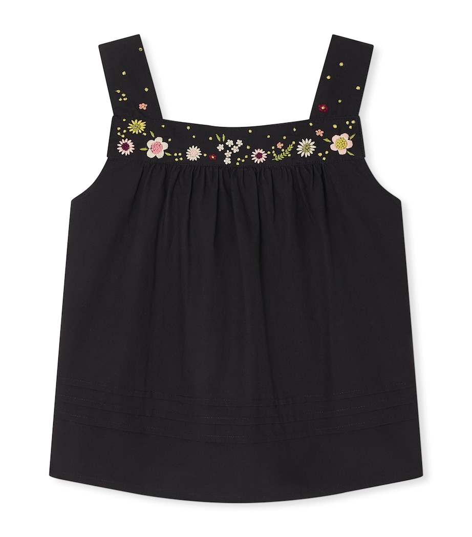 Bonpoint Cotton Embroidered Elija Top (10-14 Years) Faux Noir Image 1