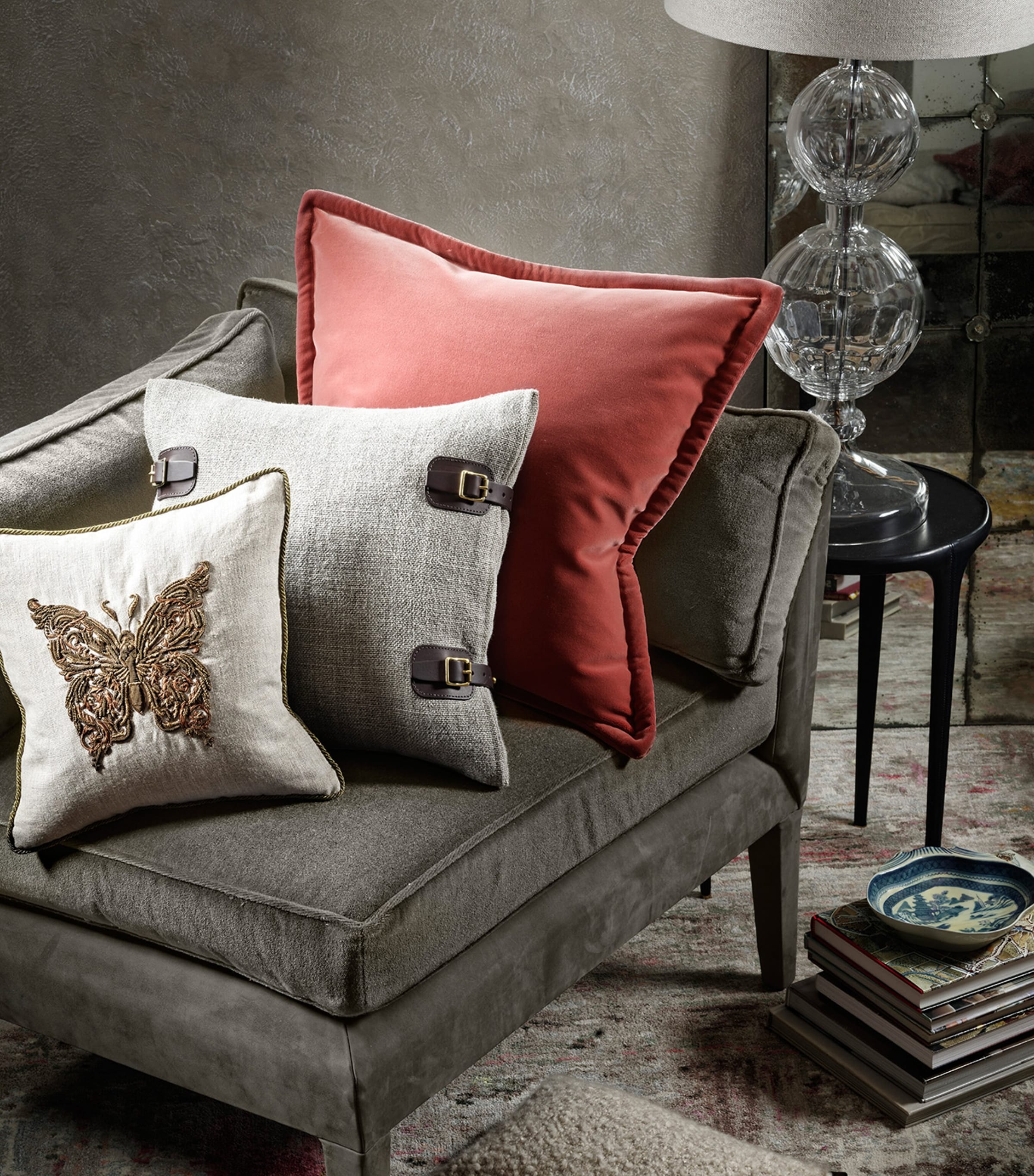 Velvet Vienna Cushion (55cm x 55cm) FLAMENCO Image 4