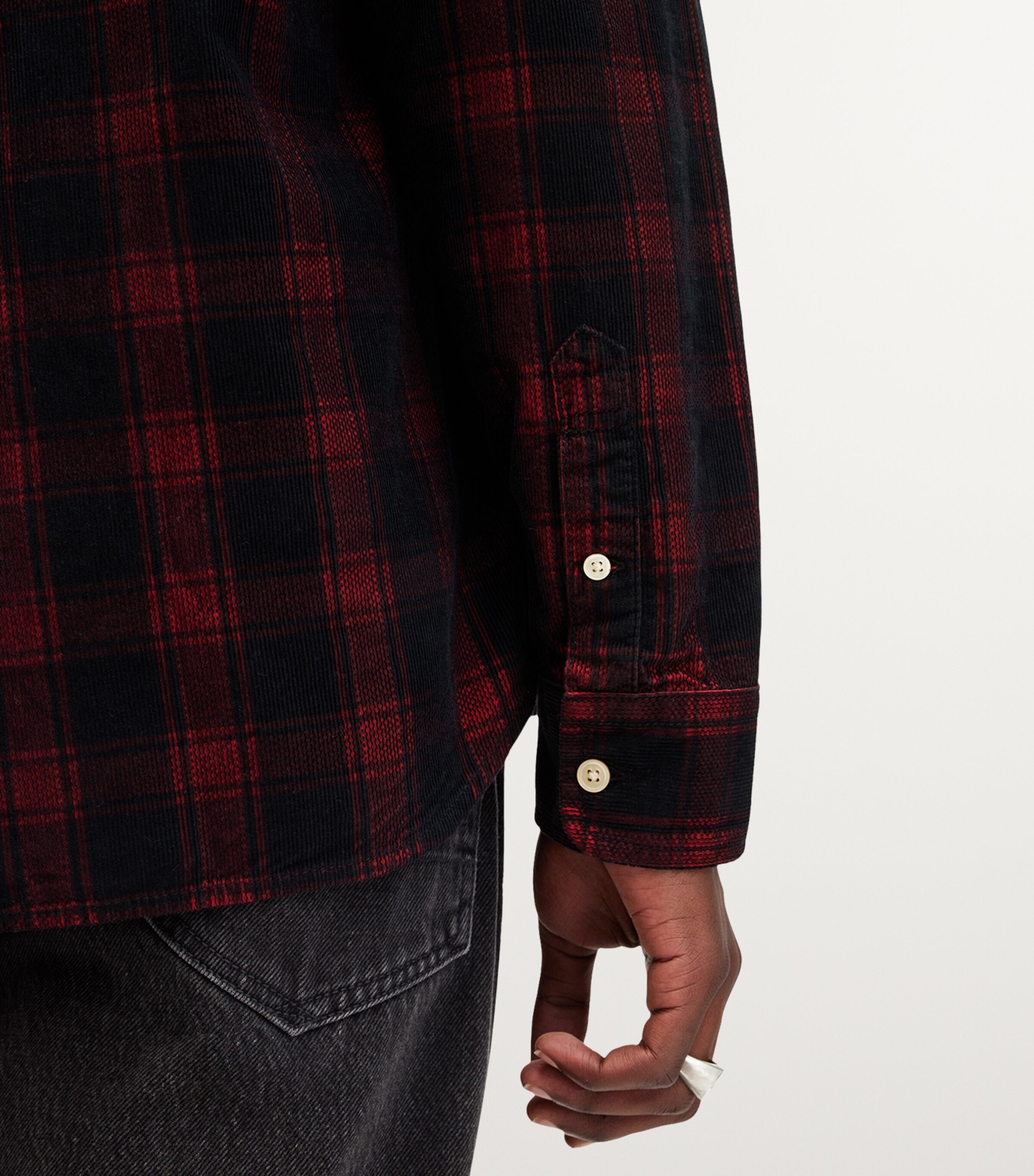 AllSaints Mens Manray Shirt Machine Blue Image 8