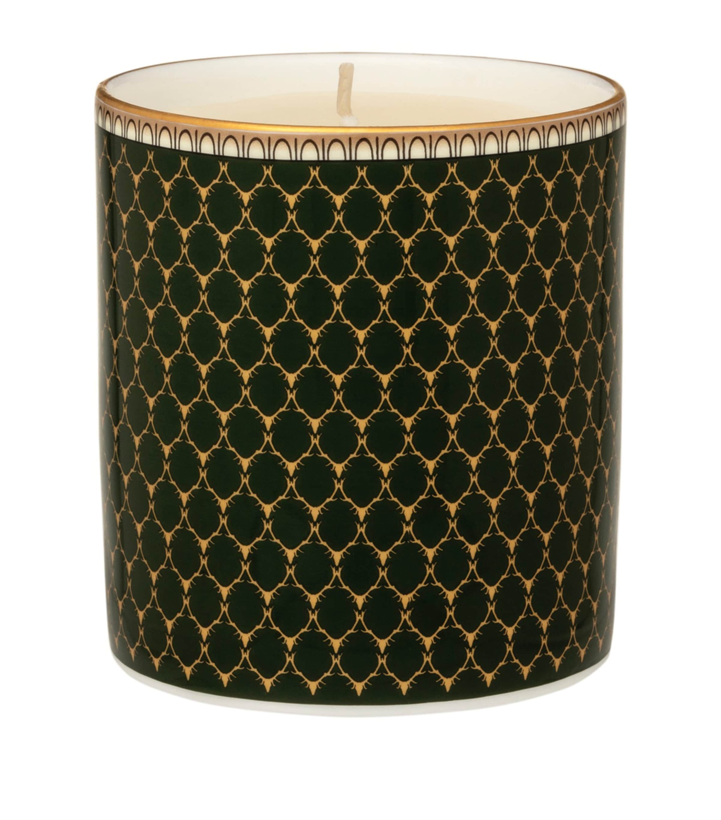 Halcyon Days Antler Trellis Sandalwood And Vetiver Candle In Green