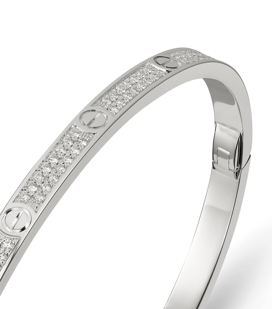 Cartier LOVE Small White Gold Diamond-Paved Bracelet White Gold Image 8