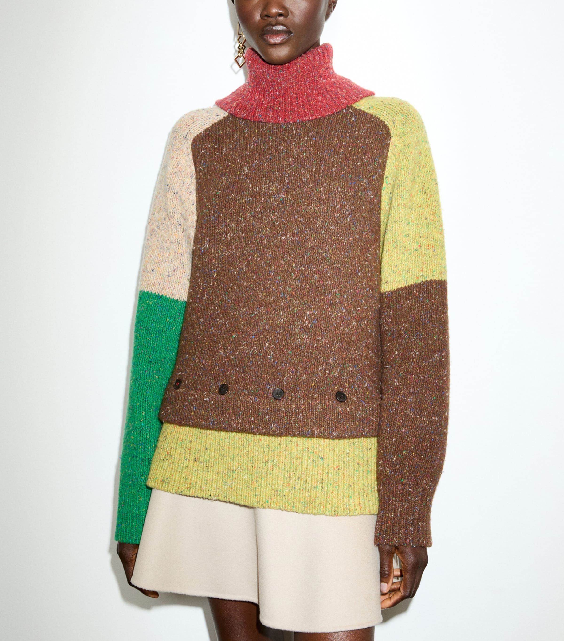 MAX&Co. Womens Wool Rollneck Sweater Green Image 3