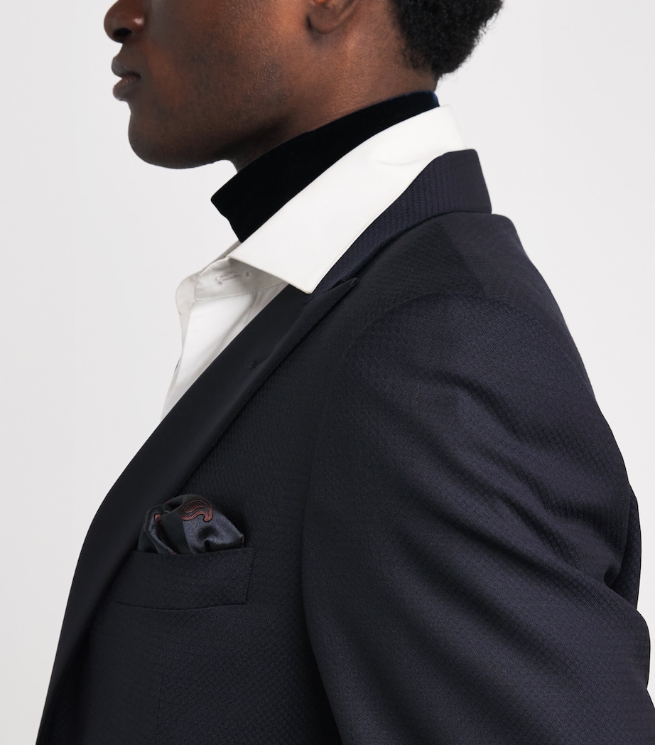 Mulberry Silk Paisley Pocket Square FB159 Image 2