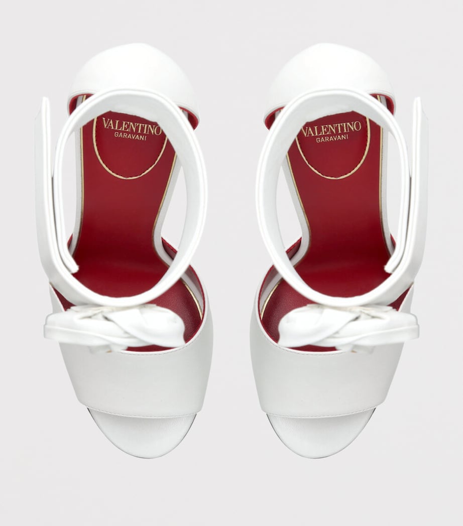 Leather Drip Rose Sandals 105 WHITE/OTH Image 4