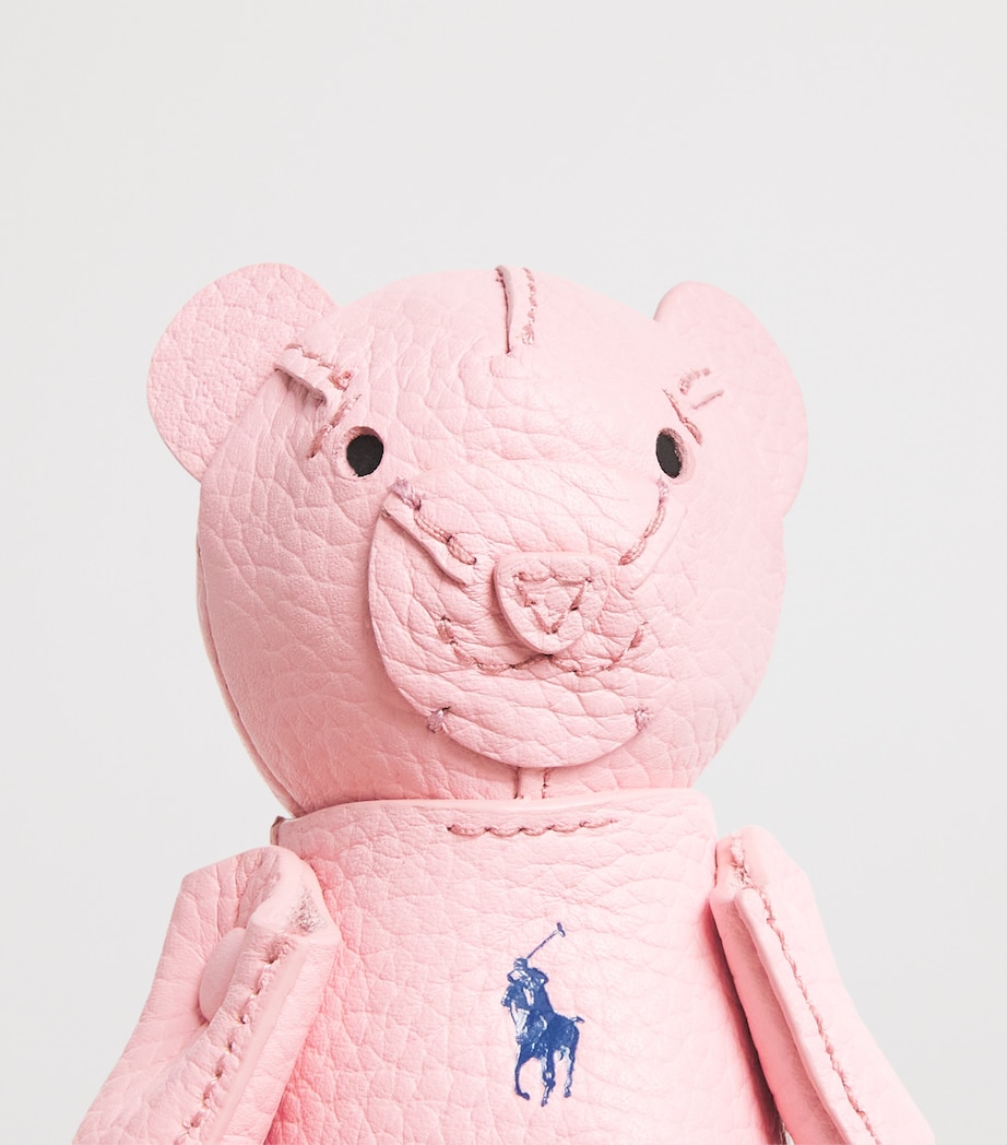 Polo Ralph Lauren Leather Polo Bear Keyring Cotton Candy Image 2
