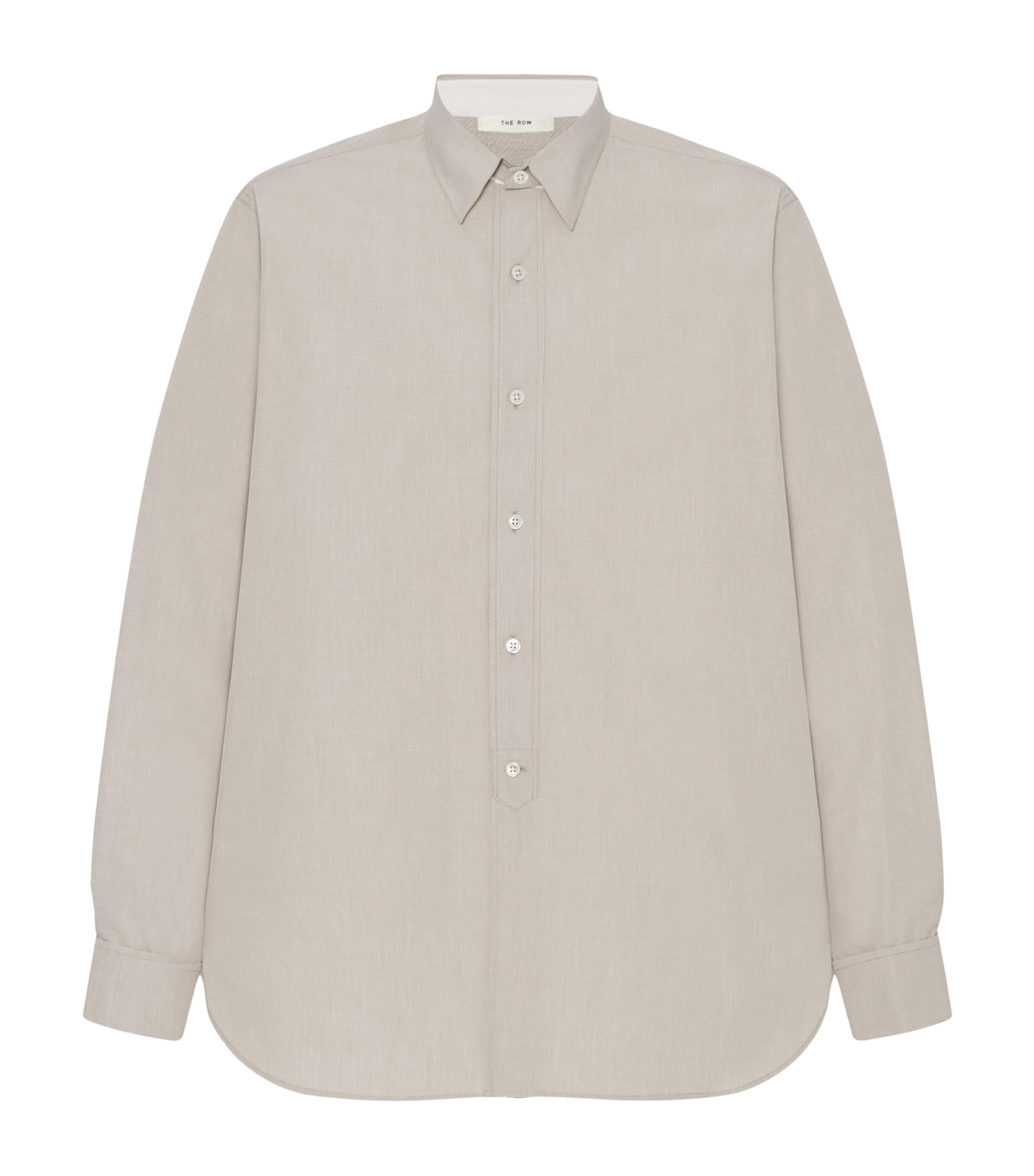 The Row Mens Melchior Cotton Shirt Deep Bistre Image 1