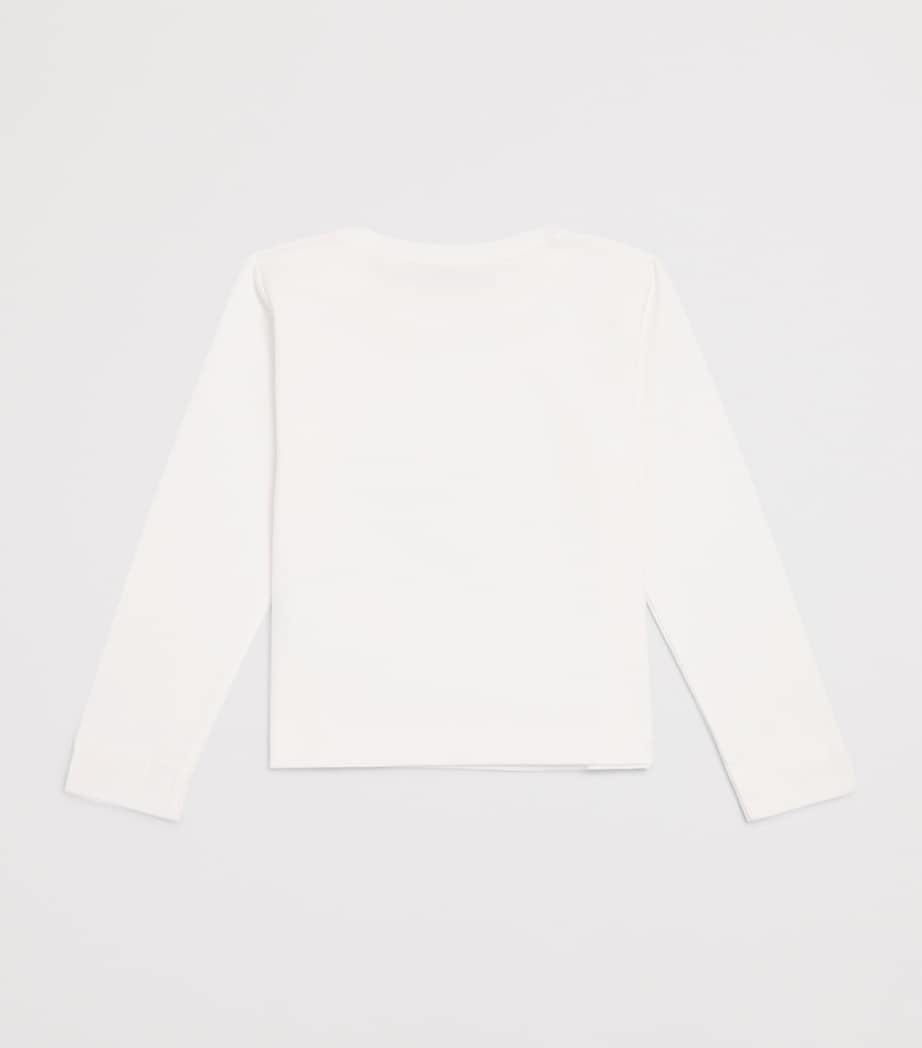 Monnalisa Heart Graphic T-Shirt (4-12 Years) Panna Image 2